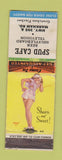 Matchbook Cover - Spud Cafe shuffleboard pinup WEAR