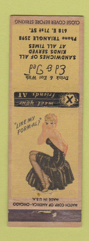 Matchbook Cover - Ed and Ted Restaurant pinup WORN
