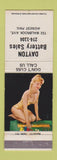 Matchbook Cover - Dayton Battery Sales pinup OH