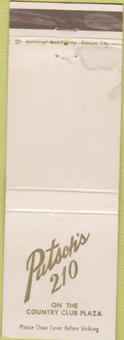 Matchbook Cover - Putsch's 210 Country Club Plaza STAINED