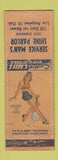 Matchbook Cover - Service Man's Shine Parlor Los Angeles CA ARROW pinup WORN