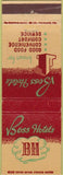 Matchbook Cover - Boss Hotels IA IL KS MO MS NE WI