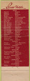 Matchbook Cover - Boss Hotels IA IL KS MO MS NE WI