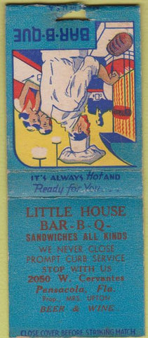 Matchbook Cover - Little House BBQ Pensacola FL BOBTAIL