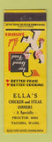 Matchbook Cover - Ella's Chicken and Steak Tacoma WA