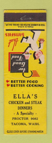Matchbook Cover - Ella's Chicken and Steak Tacoma WA