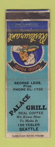 Matchbook Cover - Palace Grill Seattle WA WEAR