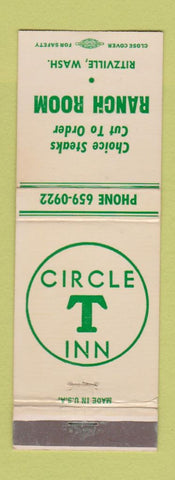 Matchbook Cover - Circle T Inn Ranch Room Ritzville WA