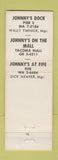 Matchbook Cover - Johnny's Dock Pier 3 Tacoma WA