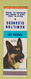 Matchbook Cover - Hamilton Cleaners Spokane WA German Shepherd
