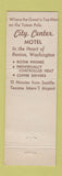 Matchbook Cover - City Center Motel Renton WA WEAR