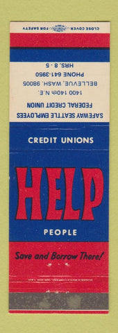 Matchbook Cover - Safeway Seattle Employees Credit Union Bellevue WA