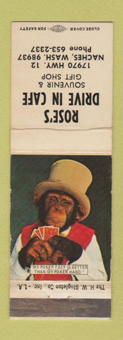 Matchbook Cover - Rose's Drive In Cafe Naches WA WEAR