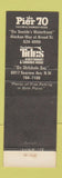 Matchbook Cover - Pier 70 Tavern Chowder House Seattle WA