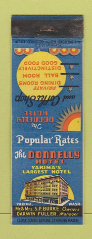 Matchbook Cover - Donnelly Hotel Yakima WA WEAR #1