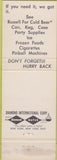 Matchbook Cover - Russell's Market Nashville TN