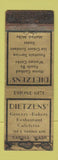 Matchbook Cover - Dietzens' Grocery Yakima WA POOR