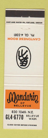 Matchbook Cover - Mandarin Restaurant Chinese Bellevue WA