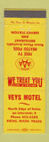 Matchbook Cover - Veys Motel Kelso WA