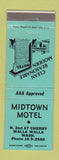 Matchbook Cover - Midtown Motel Walla Walla WA TEAL