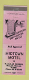 Matchbook Cover - Midtown Motel Walla Walla WA LAVENDER PRINTING ERROR