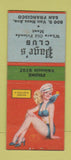 Matchbook Cover - Page's Club San Francisco CA pinup BOBTAIL girlie