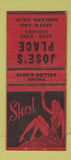 Matchbook Cover - Jose's Place Oakland CA girlie BOBTAIL