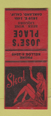 Matchbook Cover - Jose's Place Oakland CA girlie BOBTAIL