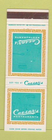 Matchbook Cover - Caesar's Restaurants La Mesa San Diego CA