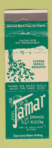 Matchbook Cover - Jamar Restaurant La Jolla CA WEAR