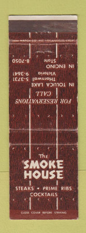Matchbook Cover - Smoke House Encino Toluca Lake CA Burbank