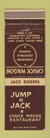 Matchbook Cover - Jump n Jack Chuck Wagon Restaurant Torrance CA