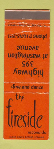 Matchbook Cover - The Fireside Escondido CA