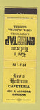 Matchbook Cover - Leo's Hofbrau Cafeteria Gardena CA WORN