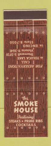 Matchbook Cover - Smoke House Encino Toluca Lake CA Burbank
