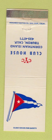 Matchbook Cover - Club House Yacht Club Tiburon CA WEAR