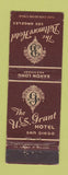 Matchbook Cover - US Grant Hotel San Diego Biltmore Los Angeles CA WEAR