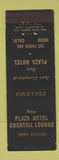 Matchbook Cover - Plaza Hotel Cocktail Lounge Indio CA