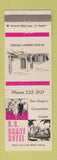 Matchbook Cover - US Grant Hotel San Diego CA