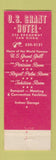 Matchbook Cover - US Grant Hotel San Diego CA