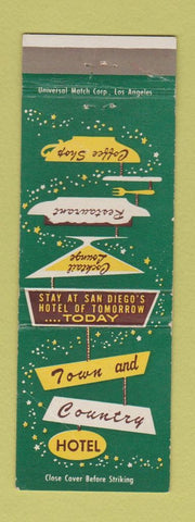 Matchbook Cover - Town and Country Hotel San Diego CA