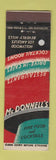 Matchbook Cover - McDonnell's Restaurant Beverly Hills Hollywood Los Angeles CA