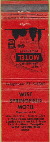 Matchbook Cover - West Springfield Motel MA WEAr