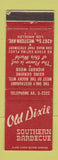 Matchbook Cover - Old Dixie Southern BBQ Los Angeles CA WEAR