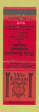 Matchbook Cover - Villa Romano Italian Los Angeles CA WEAR