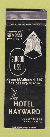 Matchbook Cover - Hotel Hayward Los Angeles CA WEAR