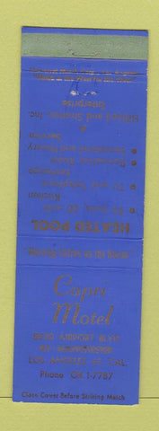 Matchbook Cover - Capri Motel Los Angeles CA
