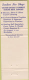 Matchbook Cover - Sanders Pro shops bowling Ontario