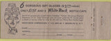 Matchbook Cover - White Rock Ginger Ale soda WORN