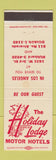 Matchbook Cover - Holiday Lodge Motor Hotels CA
